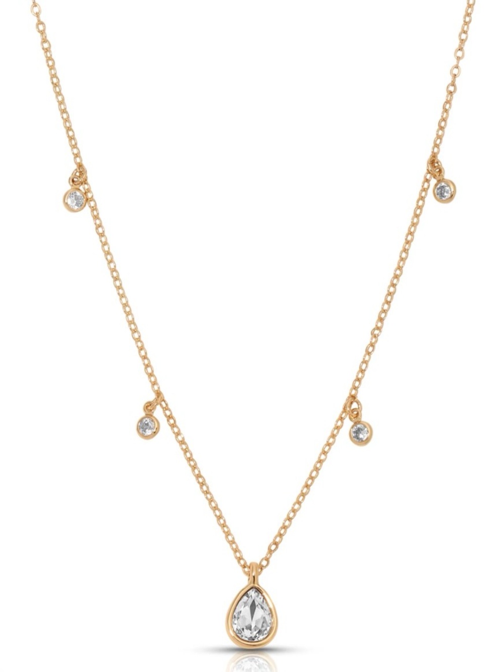 NWT Ettika Gold Teardrop CZ Pendant Necklace - Elegant Women's Jewelry